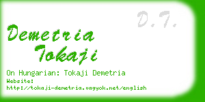 demetria tokaji business card